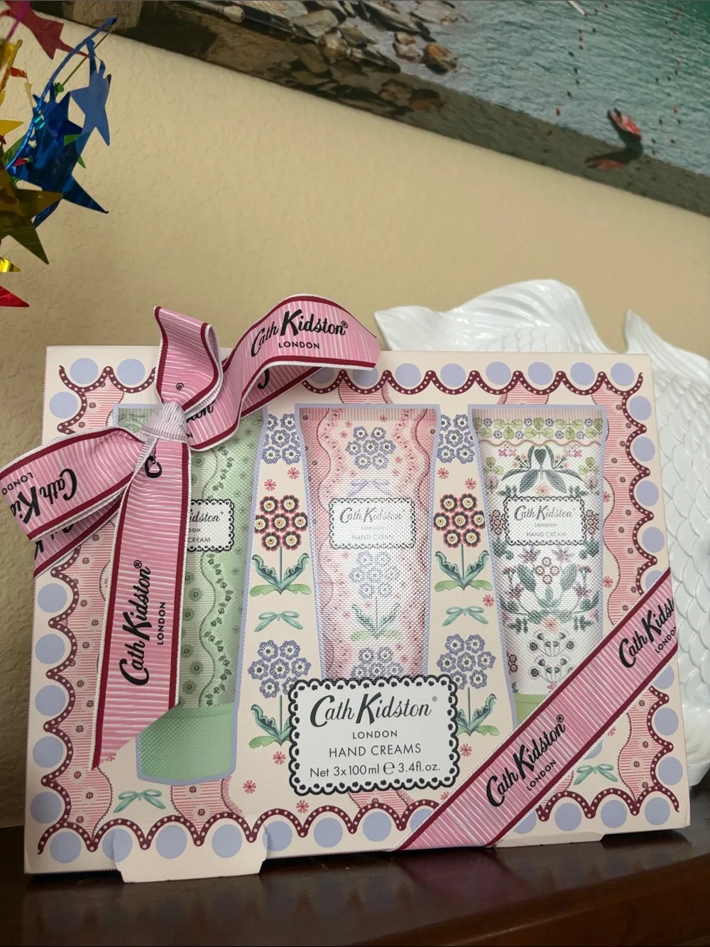 Cath Kidston Floral Hand Cream Trio Gift Set in Pink, Green, Cream